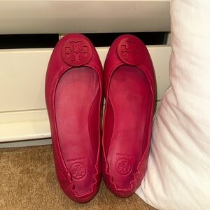 Tory Burch Hot Pink Minnie Ballet Shoes
